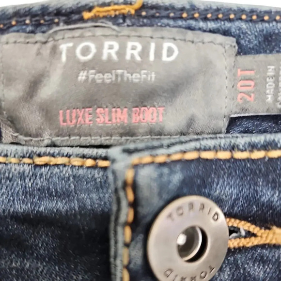 Torrid Luxe Slim Boot Jeans Medium Wash Size 20T - Picture 7 of 9